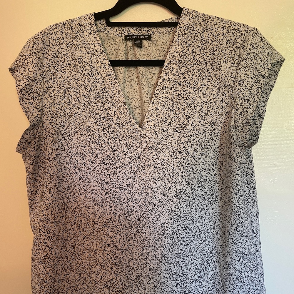 Black and White Patterned Blouse